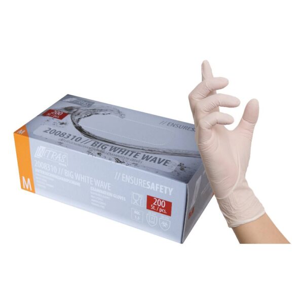 NITRAS BIG WHITE WAVE, Nitril-Einmalhandschuhe, weiß