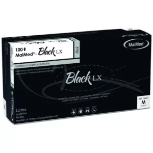 MaiMed® - Black LX Einmalhandschuhe Latex, schwarz - Expert Medizinbedarf