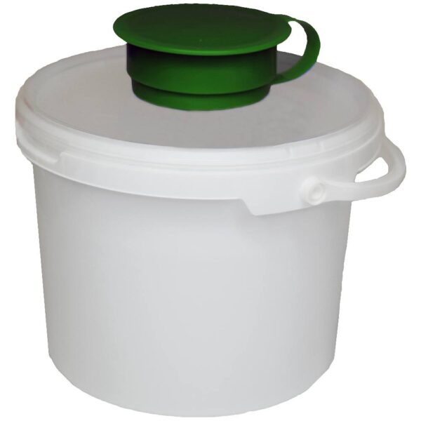 Spendereimer für Wipes 3,4 l, weiß-grün