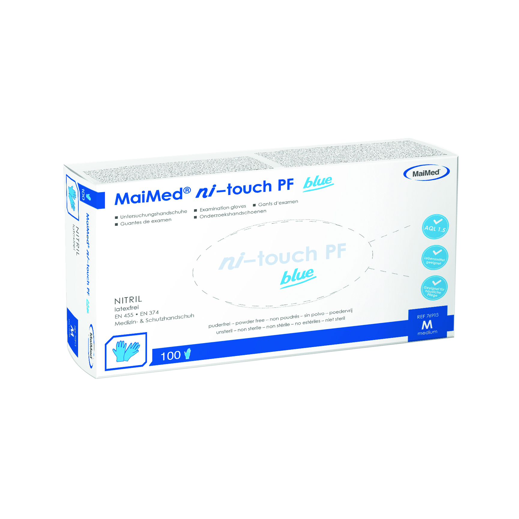 MaiMed® MyClean ni-touch Einmalhandschuhe, Nitril, blau - Expert Medizinbedarf