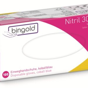BINGOLD Nitril 30Plus Einweghandschuhe, kobaltblau - Expert Medizinbedarf