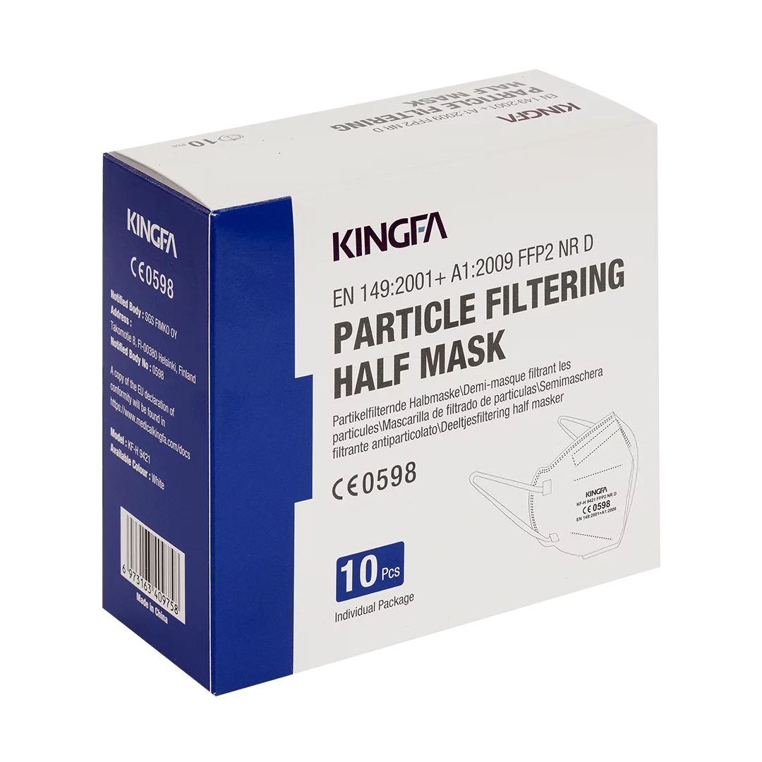 KingFa FFP2 Atemschutzmaske, ohne Ventil, 6er Box, weiss - Expert Medizinbedarf