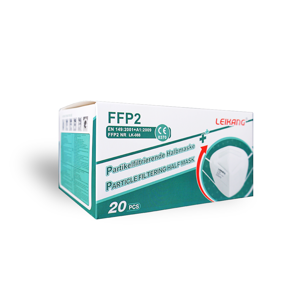 LEIKANG FFP2 Atemschutzmaske ohne Ventil, 20er Boxen, weiss - Expert Medizinbedarf