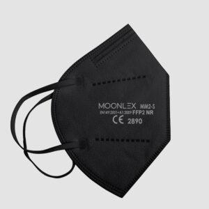 Moonlex FFP2 Atemschutzmaske, ohne Ventil, 10er Box, schwarz - Expert Medizinbedarf