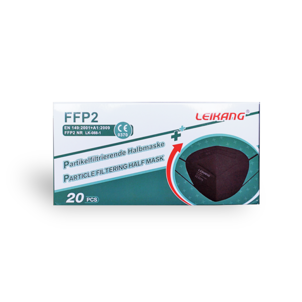 LEIKANG FFP2 Atemschutzmaske, 20er Box, schwarz