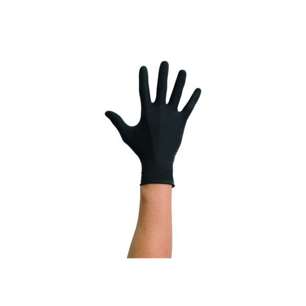 MaiMed - Black LX Einmalhandschuhe Latex, schwarz