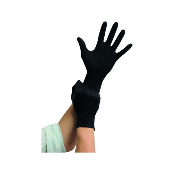 MaiMed - Black LX Einmalhandschuhe Latex, schwarz