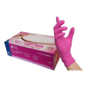 NITRAS CANDY WAVE, Einmalhandschuhe aus Nitril, magenta
