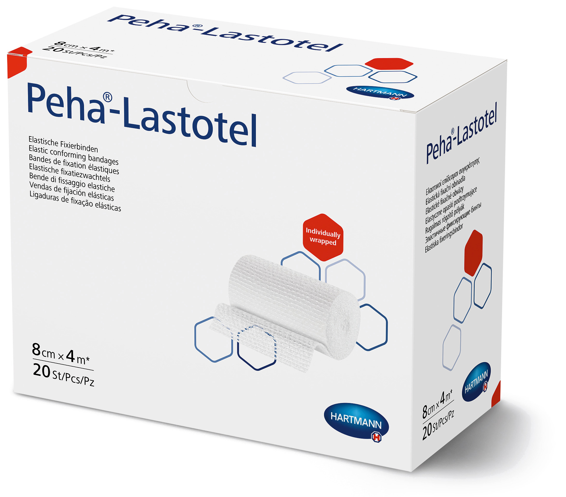 Hartmann - Peha®-Lastotel® - hochelastische Fixierbinde - 4 m lang, einzeln verpackt - Expert Medizinbedarf