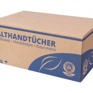 Huchtemeier Falthandtücher, V-Falz, 1-lagig, 25,0 x 23,0 cm, 5000 Blatt, grün, RC Krepp - Expert Medizinbedarf