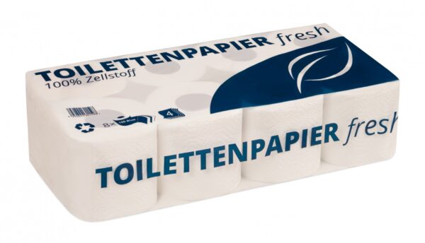 Huchtemeier Toilettenpapier Fresh, 4-lagig, 150 Blatt, weiß, Zellulose - Expert Medizinbedarf