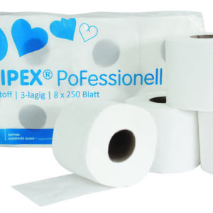 WIPEX PoFessionell Toilettenpapier, 2-lagig, hochweiß