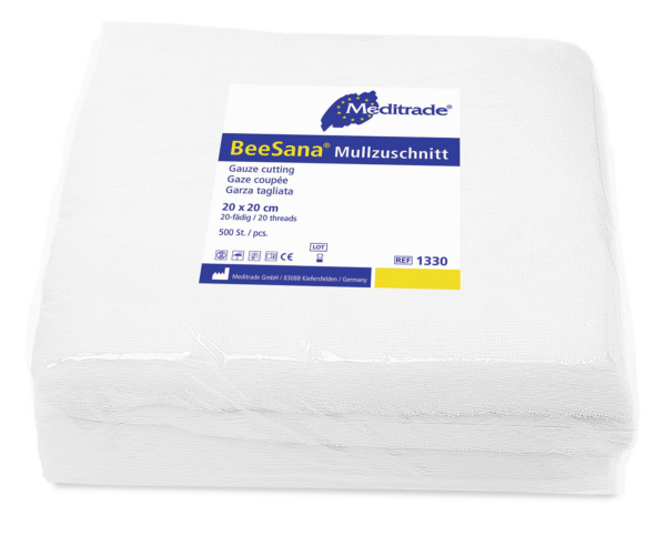 Meditrade BeeSana Mullzuschnitt, 20-fädig, unsteril
