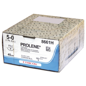 Ethicon - Nahtmaterial Prolene blau Monofil P-3, USP 4/0, 45cm