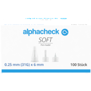 alphacheck soft Pen-Nadeln 31Gx6mm,PZN: 12438836