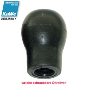 Ohroliven f. Colorscop plano und duo, schwarz, Weichgummi