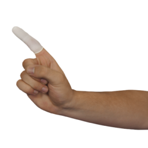 care&serve-PREMIUM-wiroTIP PF-Latex Fingerlinge weiß M/3