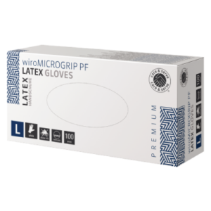 care&serve - PREMIUM-wiroMICROGRIP PF-Latex-weiß L