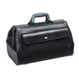Arzttasche Medilight m. 2 Vortaschen, Leder schwarz