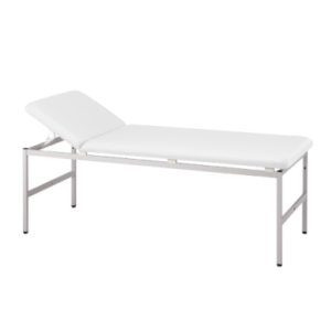 Schmitz-EKG-Liege, verchromt, Polster weiß, 80cm breit