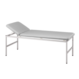 Schmitz-EKG-Liege, verchromt Polster silbergrau, 80cm breit