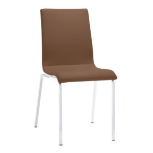 Mayer - Wartezimmer-Stuhl myLIFE, Gestell perlsilber, dunkelbraun