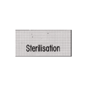 Praxisschild 22 x 10,5 cm, "Sterilisation"