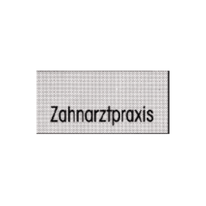 Praxisschild 22 x 10,5 cm, "Zahnarztpraxis"
