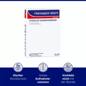 Beiersdorf - Hansapor Steril, 10 x 20 cm, 3 Stück