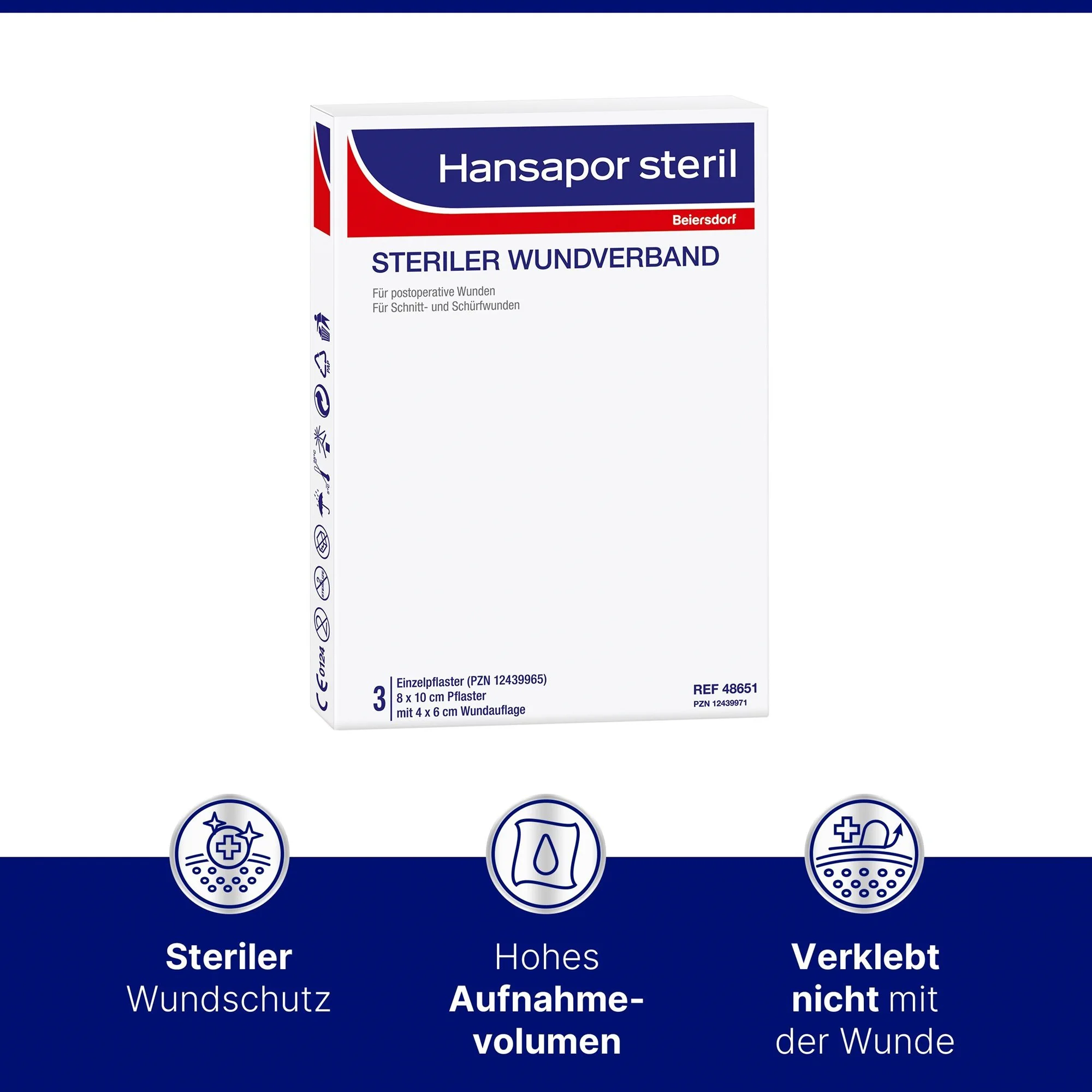 Beiersdorf – Hansapor Steril, 6 x 7 cm, 25 Stück Beiersdorf - Hansapor Steril, 6 x 7 cm, 25 Stück