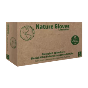 Med-Comfort-Nature Gloves, Nitril-Untersuchungshandschuh S, puderfrei,grün - Expert Medizinbedarf