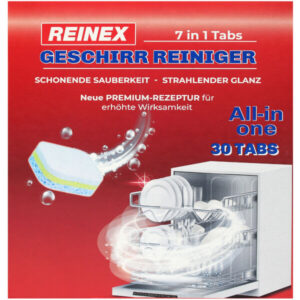 REINEX Geschirr-Reiniger-Tabs 7in1, 30 Stück